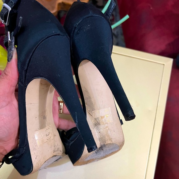 bebe Rhinestone Platform stiletto platform sandals - Picture 14 of 15